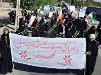 میثاق دختران مبعوث مهرشهر با امام شهید امت و بیعت با رهبر جوان انقلاب اسلامی