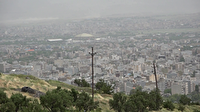 حجابی از غبار بر چهره همدان