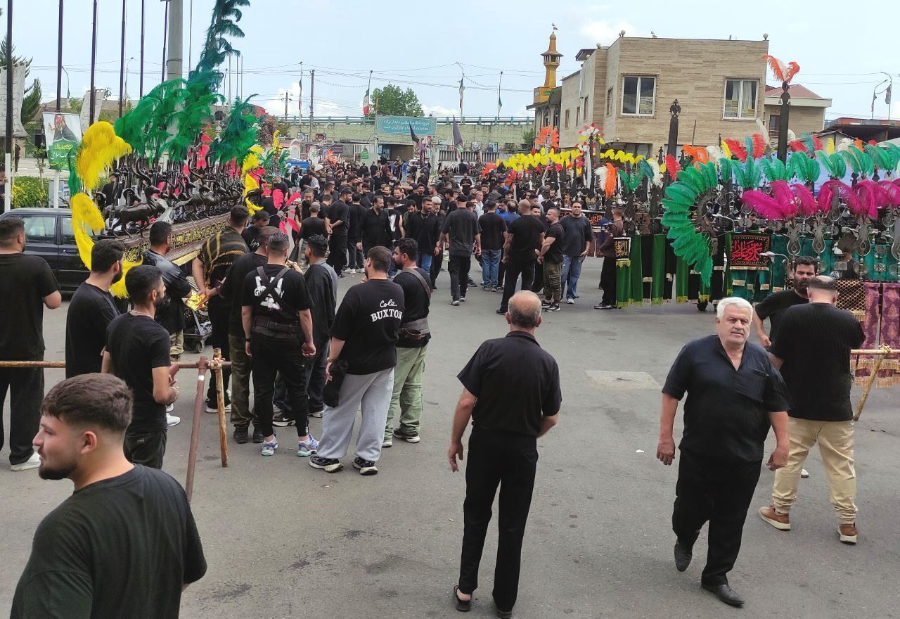 مراسم آیینی علم بران در رشت
